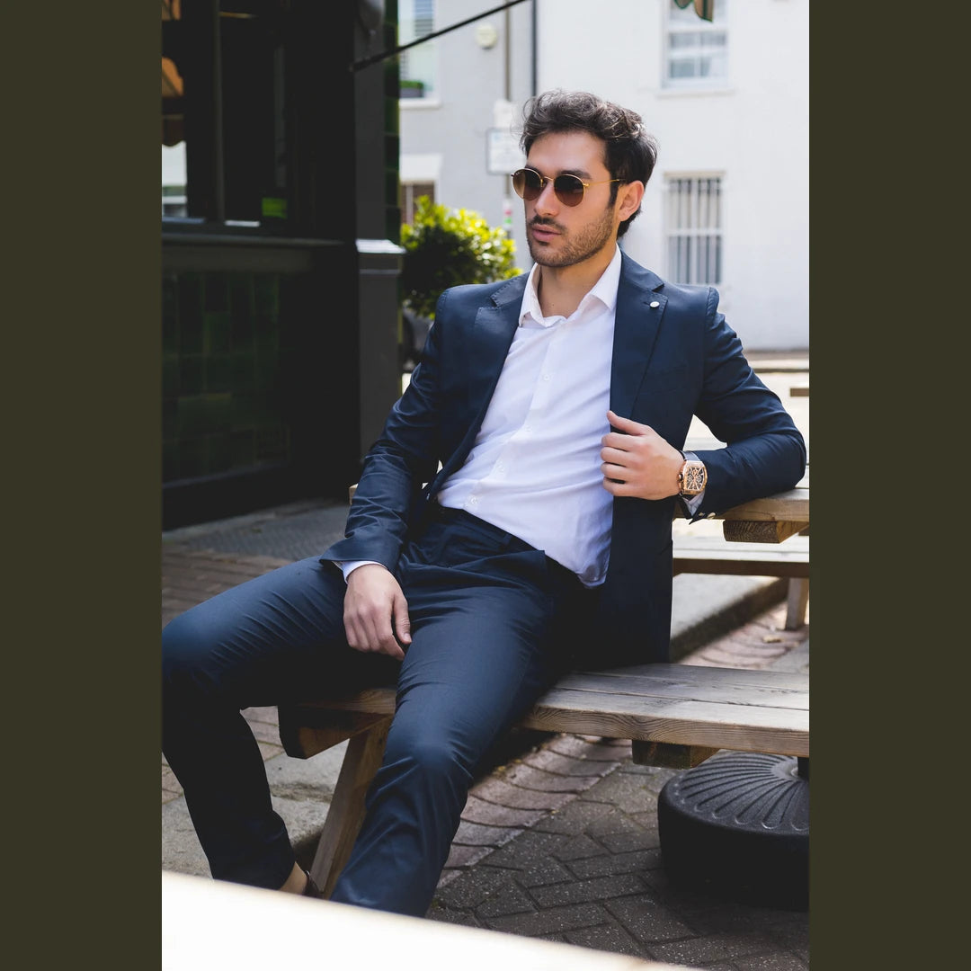 34" Jacket 28" Trousers, 36" Jacket 30" Trousers, 38" Jacket 32" Trousers, 40" Jacket 34" Trousers, 42" Jacket 36" Trousers, 44" Jacket 38" Trousers, 46" Jacket 40" Trousers, 48" Jacket 42" Trousers, 50" Jacket 40" Trousers, 50" Jacket 42" Trousers, 50" Jacket 44" Trousers, 52" Jacket 42" Trousers, 52" Jacket 44" Trousers, 52" Jacket 46" Trousers, 54" Jacket 44" Trousers, 54" Jacket 46" Trousers