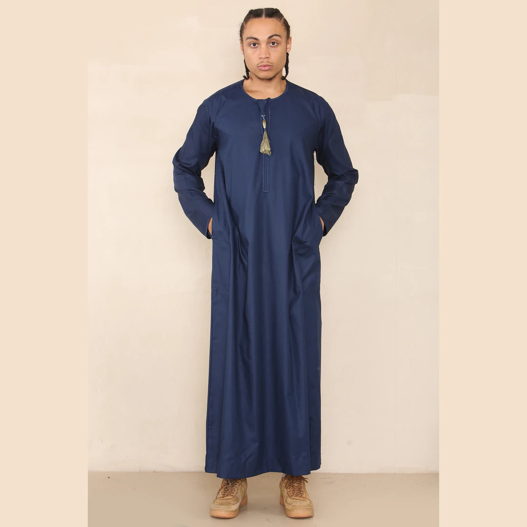 105_thobe_Navy-gold_L - 56, 105_thobe_Navy-gold_M - 54, 105_thobe_Navy-gold_S - 52, 105_thobe_Navy-gold_XL - 58, 105_thobe_Navy-gold_XXL - 60