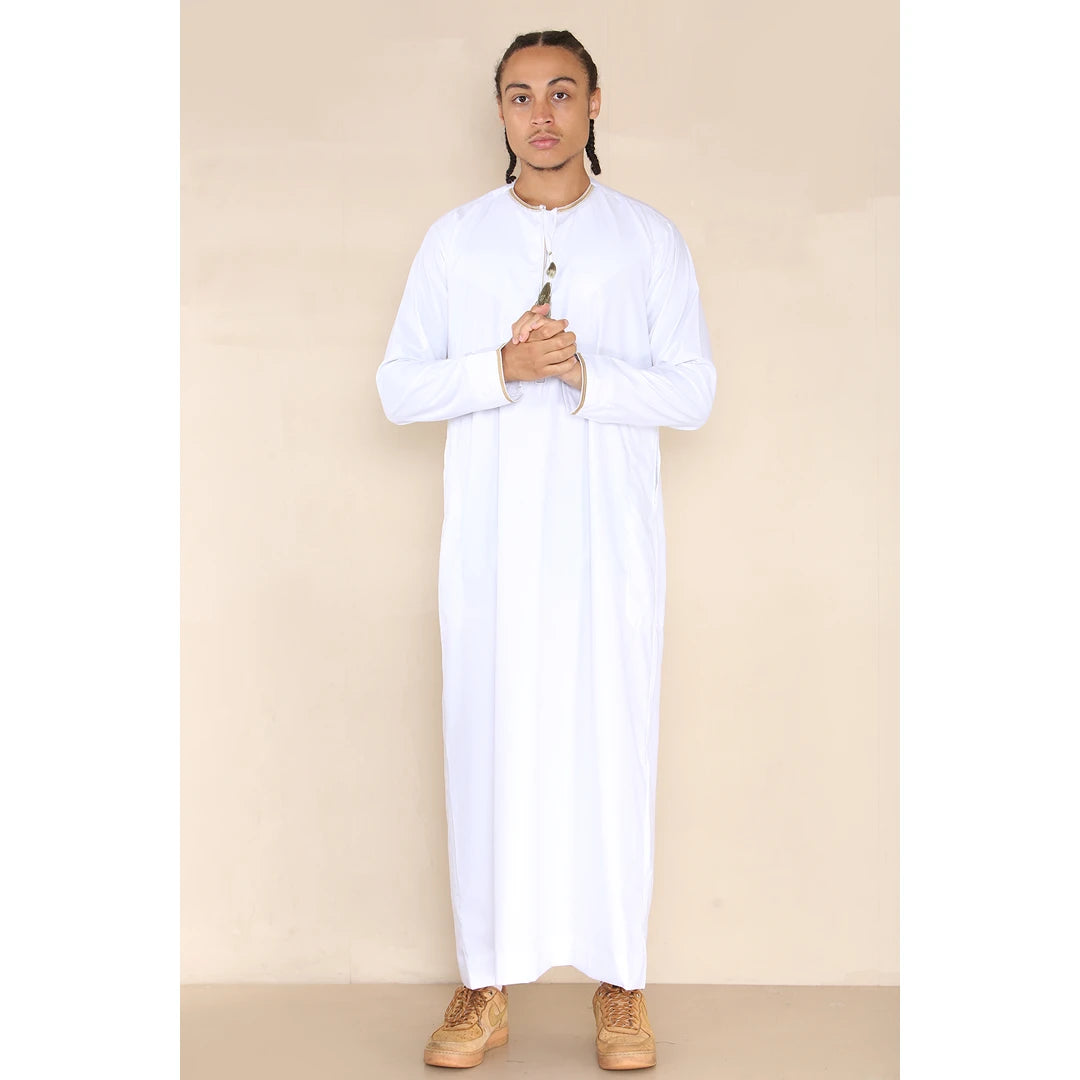 110_thobe_White_L - 56, 110_thobe_White_M - 54, 110_thobe_White_S - 52, 110_thobe_White_XL - 58, 110_thobe_White_XXL - 60