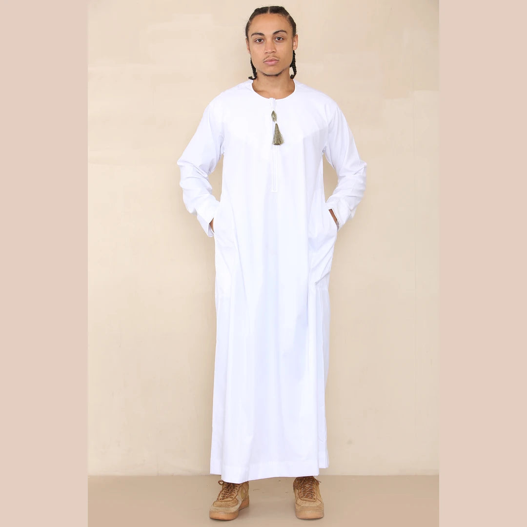 105_thobe_White-gold_L - 56, 105_thobe_White-gold_M - 54, 105_thobe_White-gold_S - 52, 105_thobe_White-gold_XL - 58, 105_thobe_White-gold_XXL - 60