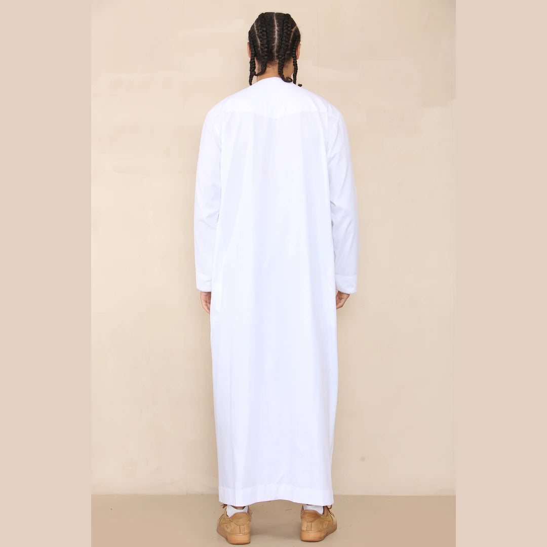 105_thobe_White-gold_L - 56, 105_thobe_White-gold_M - 54, 105_thobe_White-gold_S - 52, 105_thobe_White-gold_XL - 58, 105_thobe_White-gold_XXL - 60