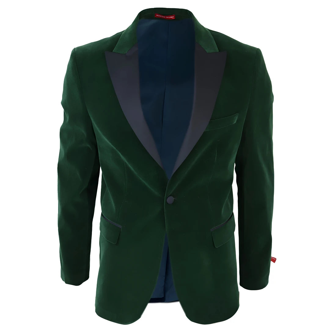 Mens velvet 2025 blazer green