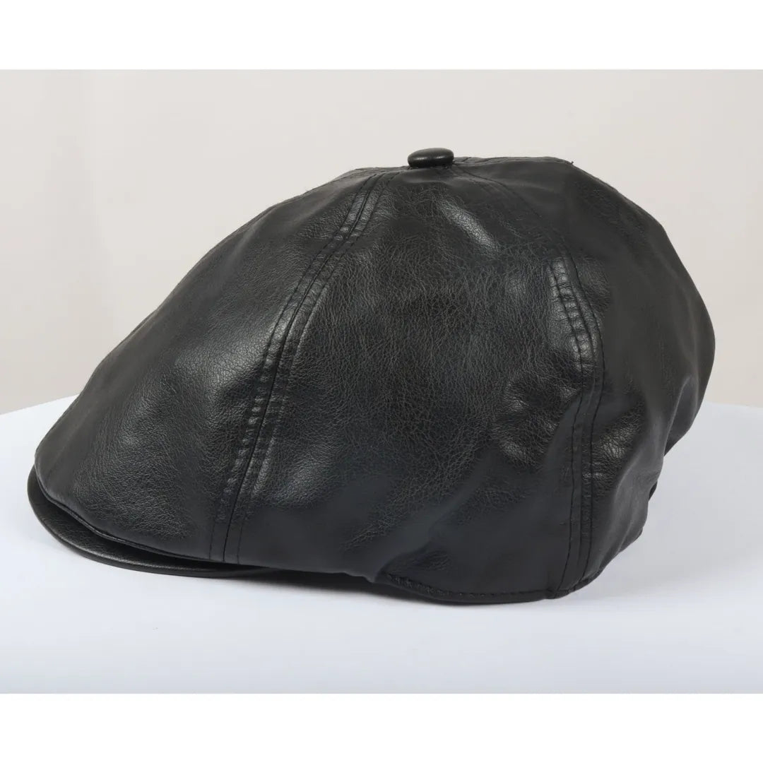 pu-leather-flat_hat_Black_One Size