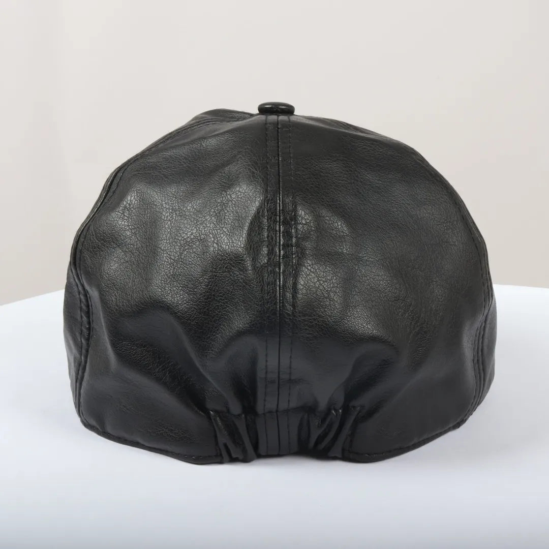 pu-leather-flat_hat_Black_One Size
