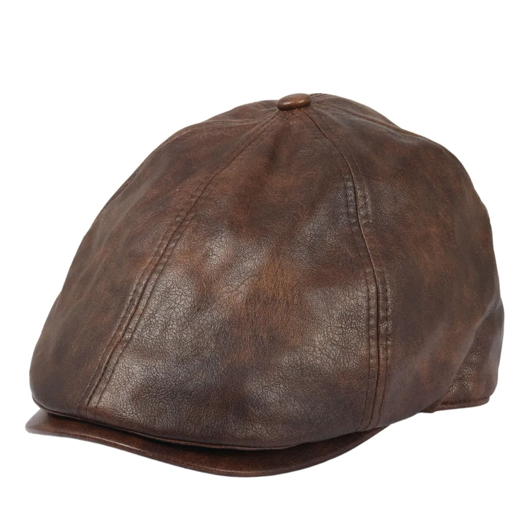 pu-leather-flat_hat_Brown_One Size