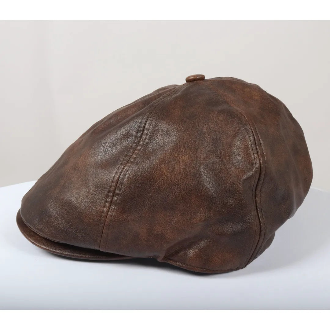 pu-leather-flat_hat_Brown_One Size
