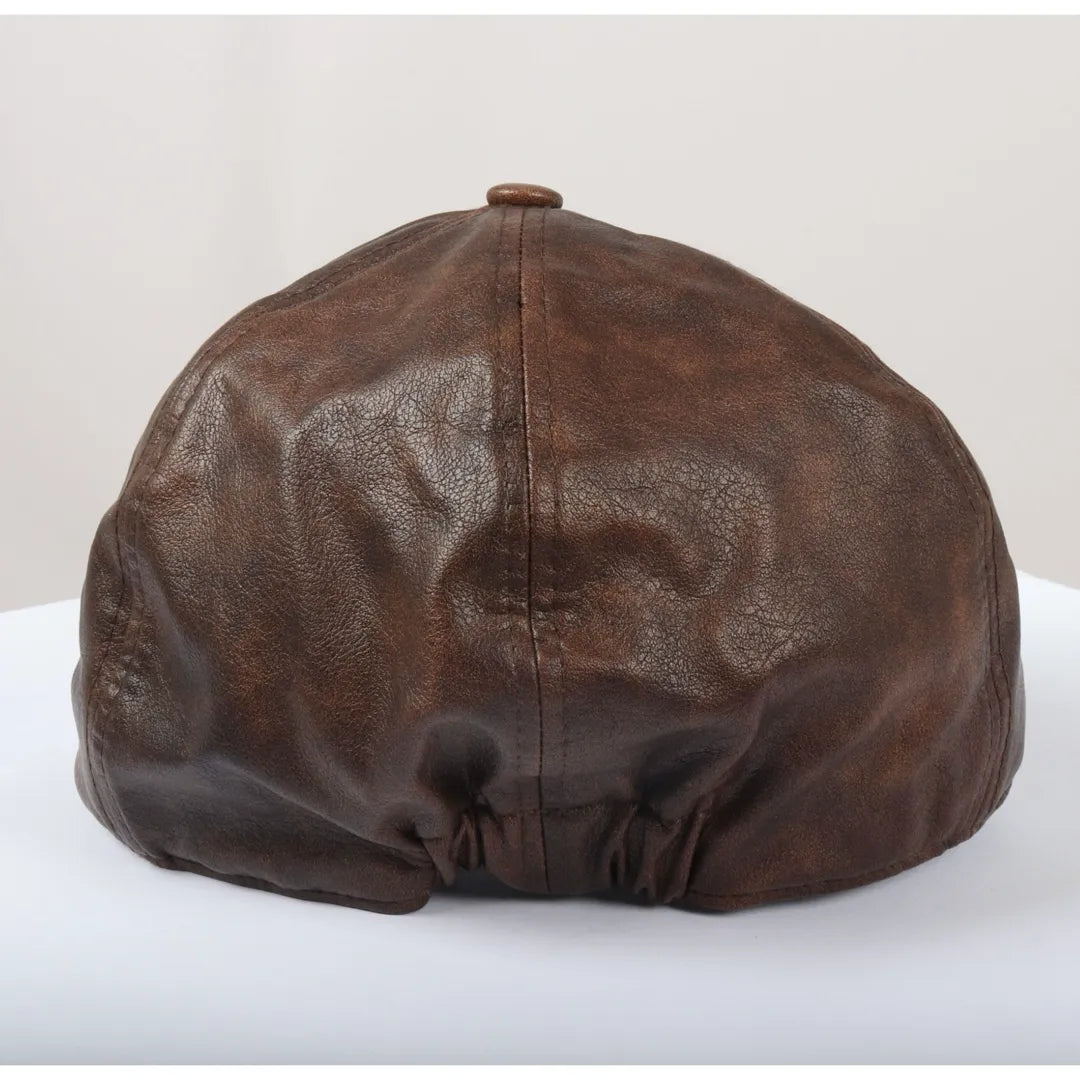 pu-leather-flat_hat_Brown_One Size
