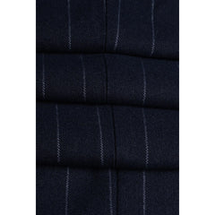Invincible - Men's Navy Blue Pinstripe Trousers
