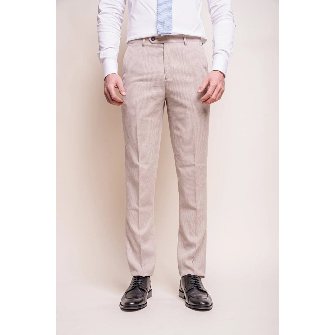 Men's High-waisted Trousers Belted Pants Pure color Western Summer