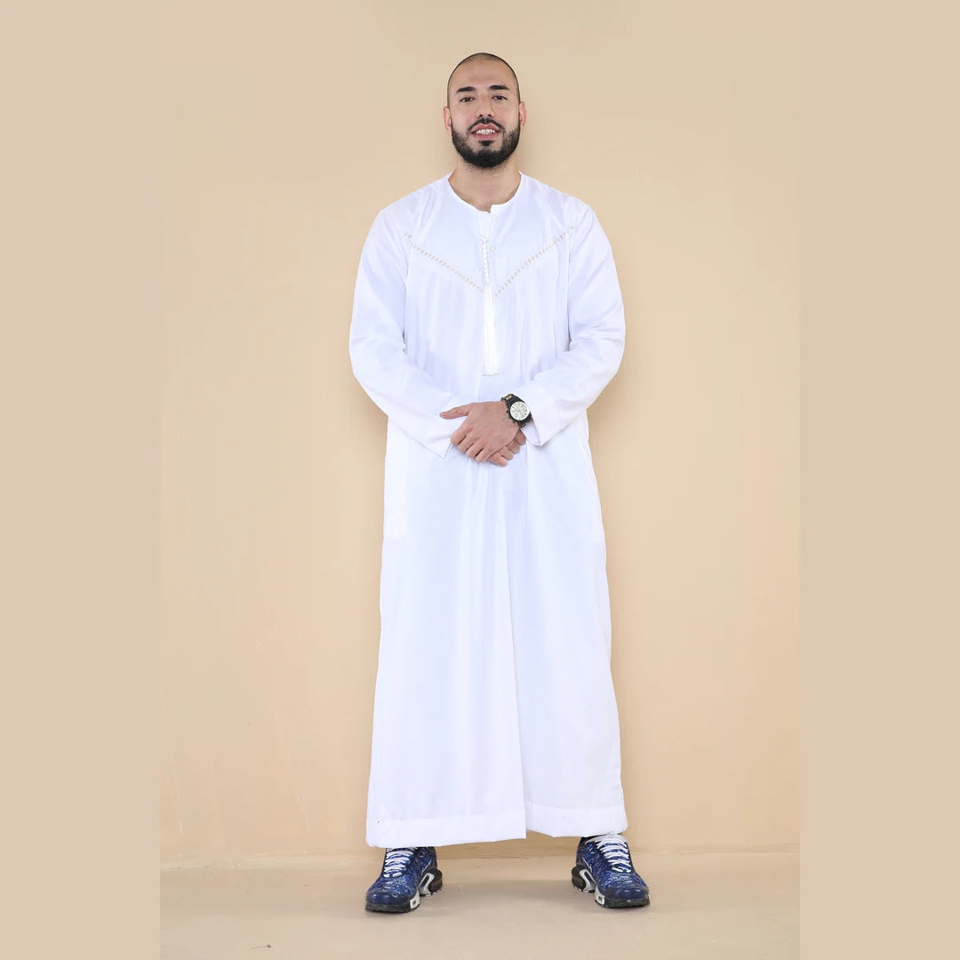 106_thobe_White_L - 56, 106_thobe_White_M - 54, 106_thobe_White_S - 52, 106_thobe_White_XL - 58, 106_thobe_White_XXL - 60