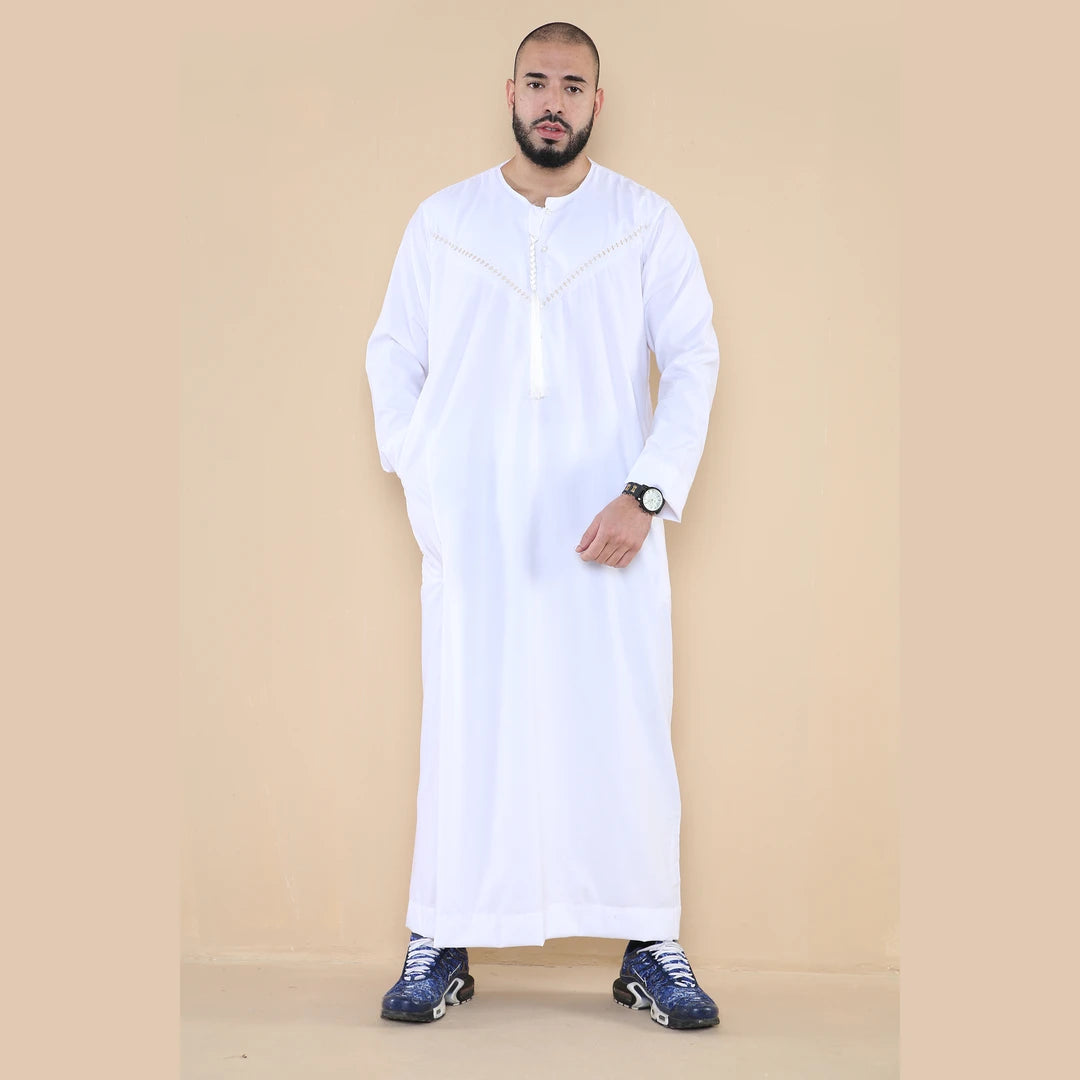 106_thobe_White_L - 56, 106_thobe_White_M - 54, 106_thobe_White_S - 52, 106_thobe_White_XL - 58, 106_thobe_White_XXL - 60