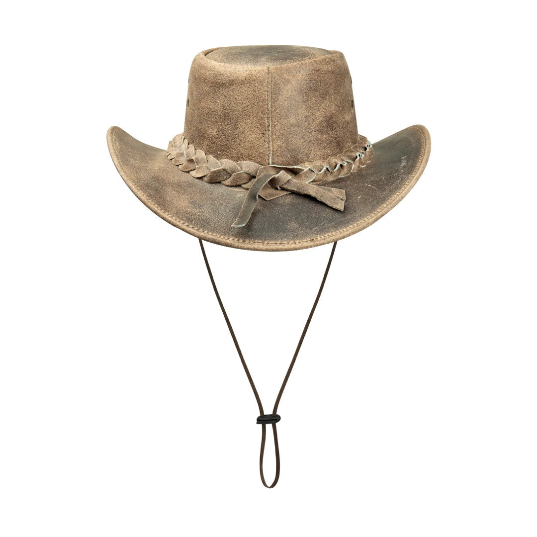 Disstressed Brown Suede Cowboy Hat-TruClothing