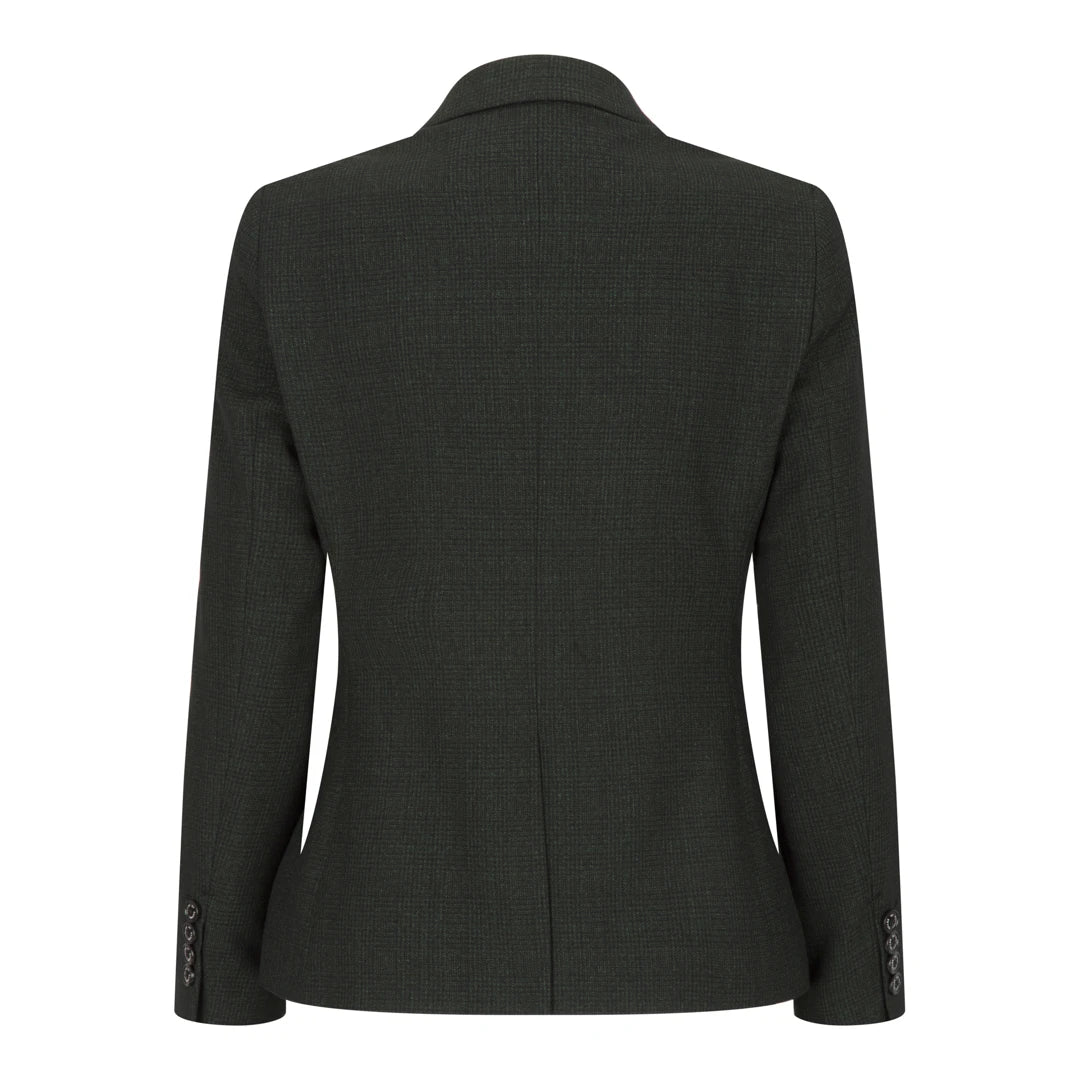 Ladies Tweed Green Check Blazer Wool Classic Hunting Jacket Vintage 1920s Retro-TruClothing