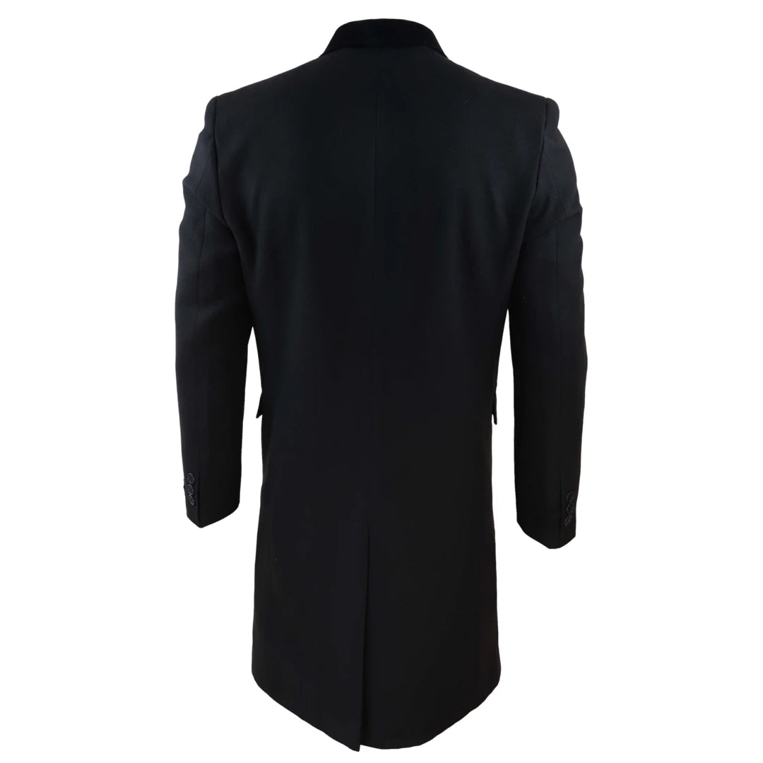 Mens 3/4 Long Double Breasted Overcoat-TruClothing