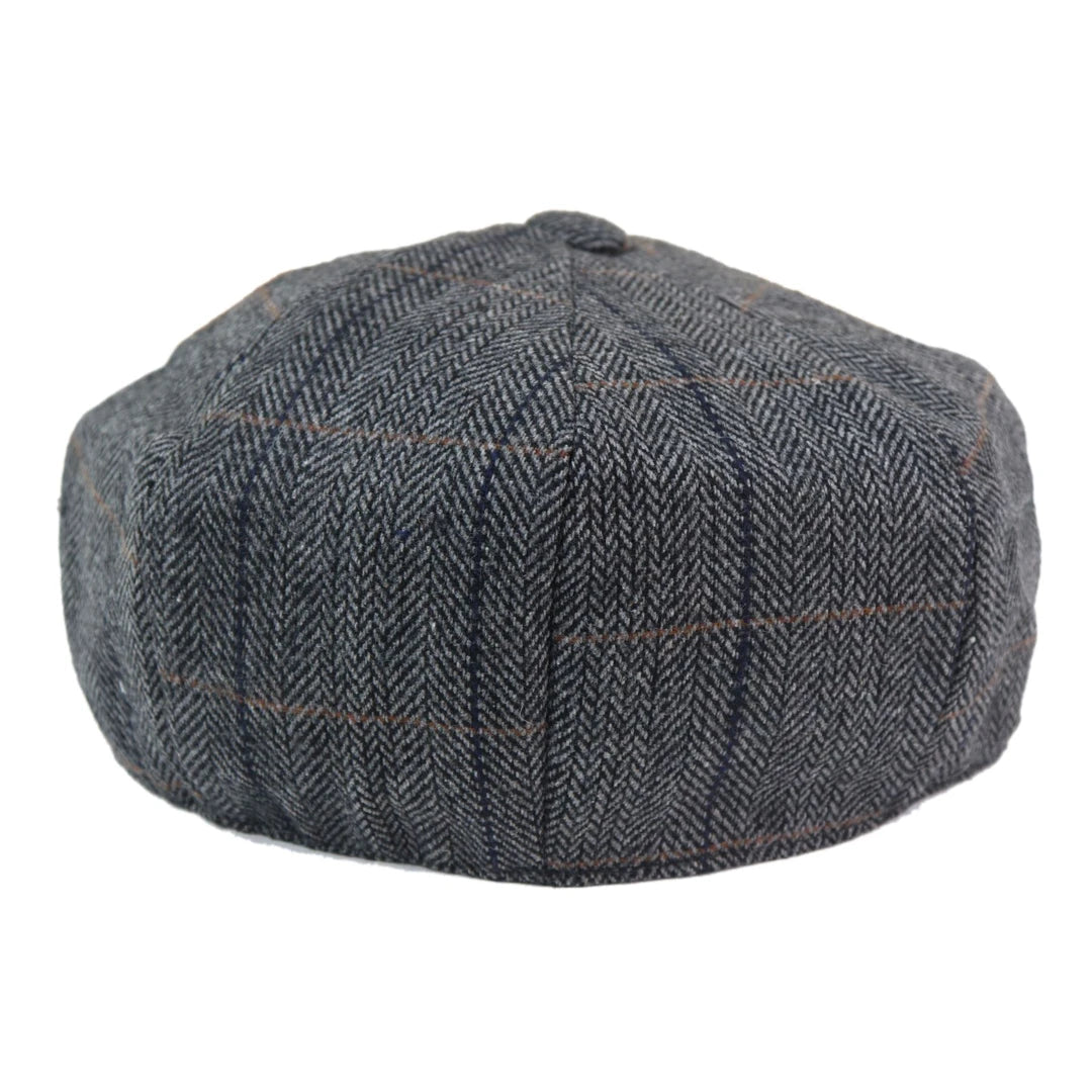cav-baker_hat_charcoal-check-albert_L-XL, cav-baker_hat_charcoal-check-albert_S-M