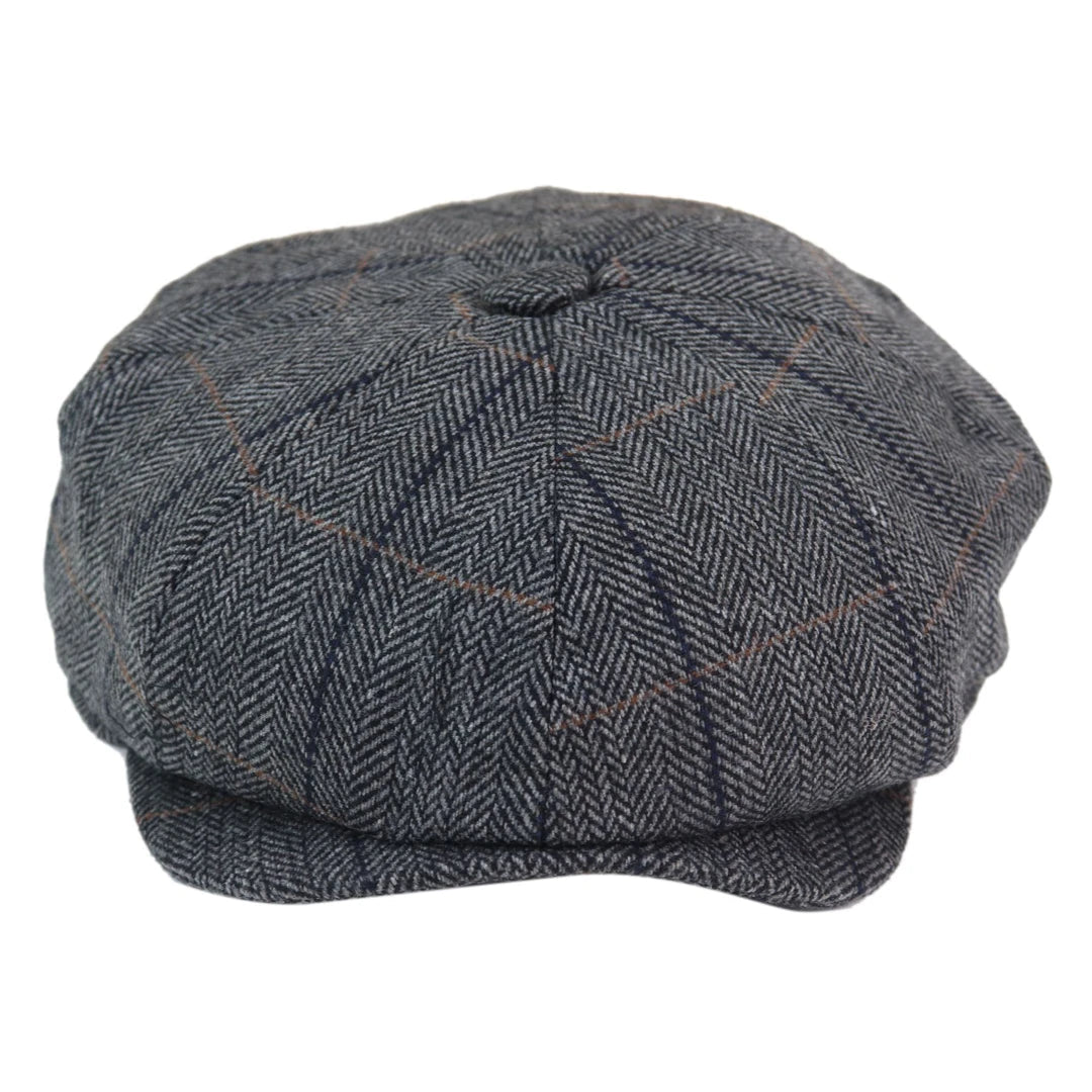 cav-baker_hat_charcoal-check-albert_L-XL, cav-baker_hat_charcoal-check-albert_S-M