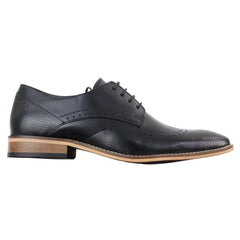 Mens Smart Casual Real Leather Office Work Wedding Shoes Laced Simple Brogues-TruClothing