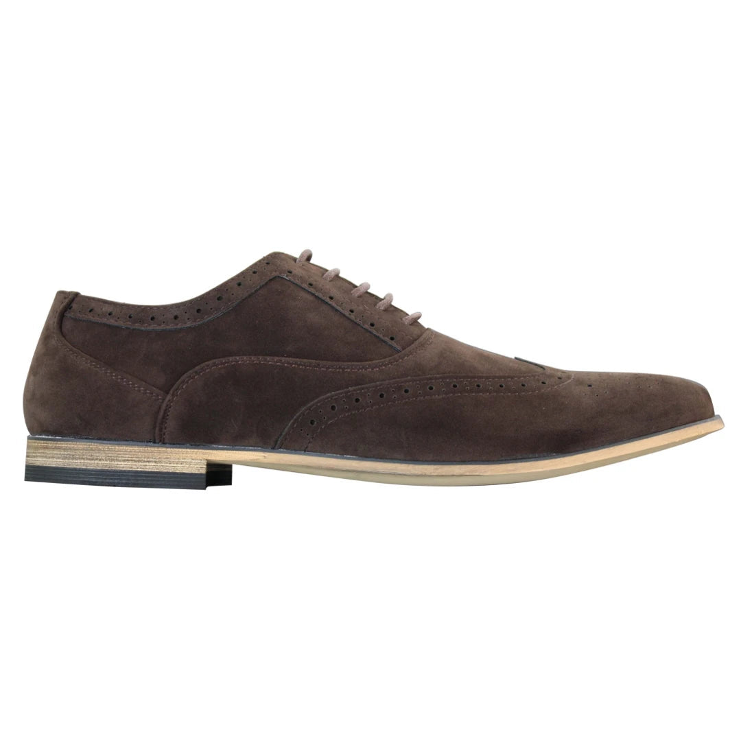 Mens black suede brogue shoes outlet