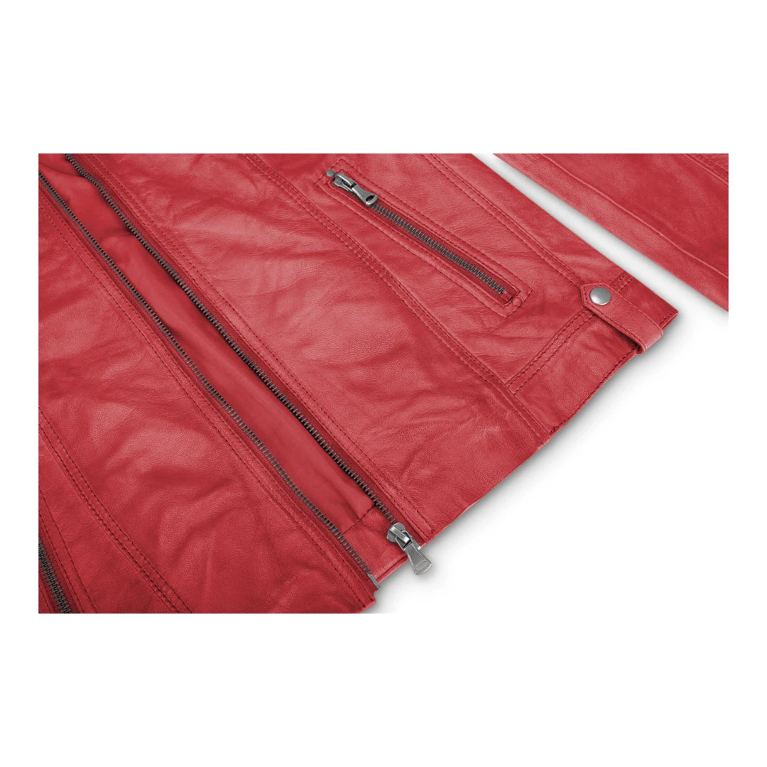 Melody-Single_jacket_Red_10/M, Melody-Single_jacket_Red_12/L, Melody-Single_jacket_Red_14/XL, Melody-Single_jacket_Red_16/XXL, Melody-Single_jacket_Red_18/XXXL, Melody-Single_jacket_Red_20/4XL, Melody-Single_jacket_Red_8/S