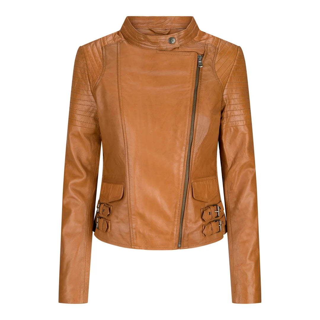 TruClothingCom Womens Leather Biker Jacket