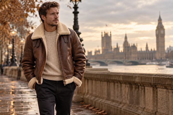 The Aviator Jacket Is Back for the Colder Months