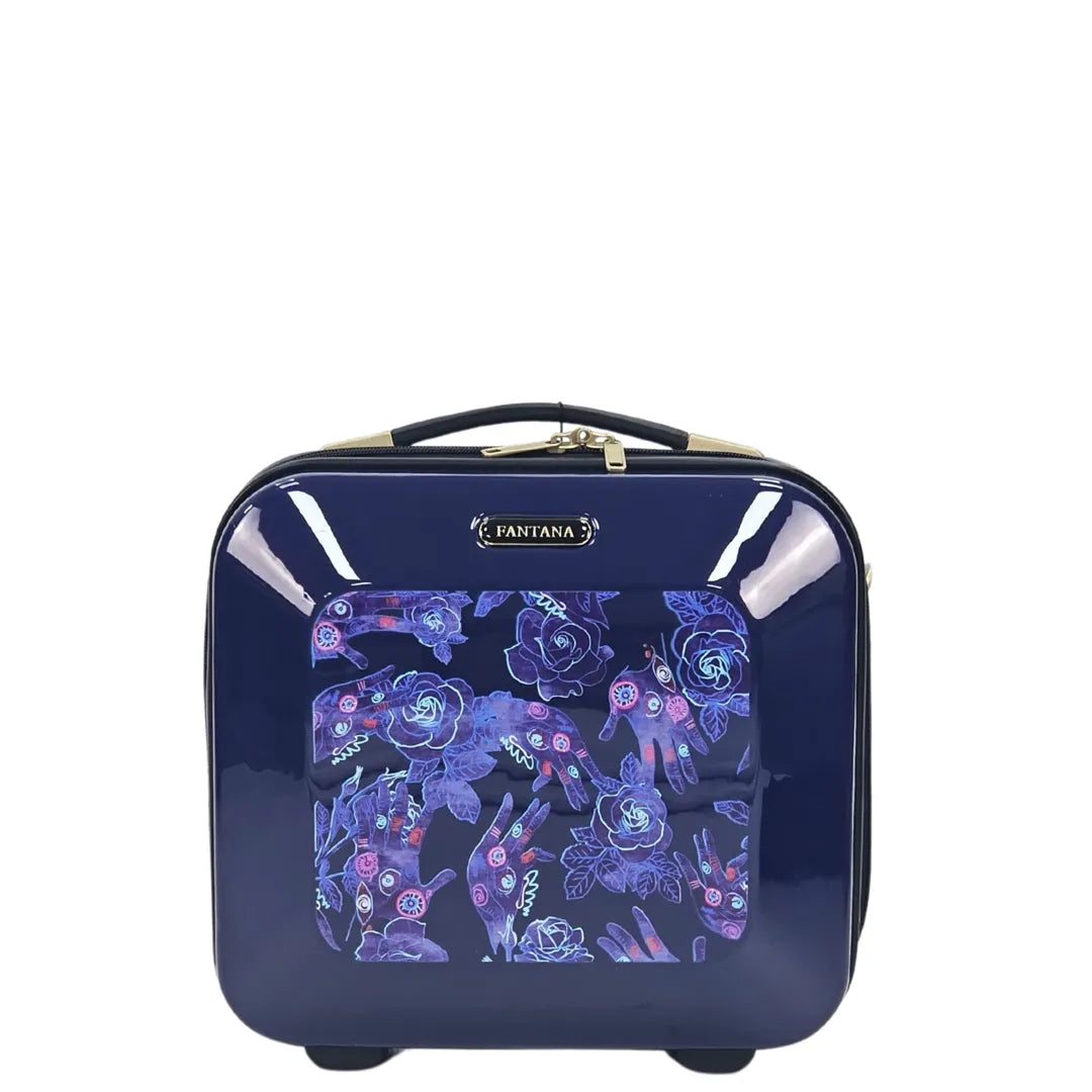 Floral Shiny Hard Case Shell Roller Wheels Suitcase