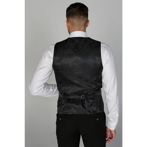 Mayfair- Men's Plain Black Waistcoat-TruClothing