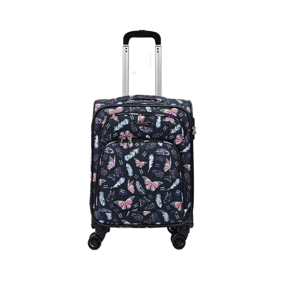 Softshell-Koffer mit Schmetterlingsblatt-Karomuster