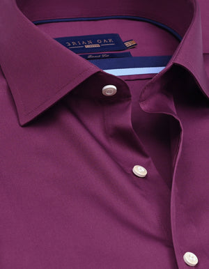 Camicia da uomo satin prugna elegante - Brian Oak - 3