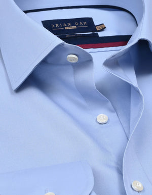 Chemise habillée coton bleu ciel homme - Brian Oak - 2