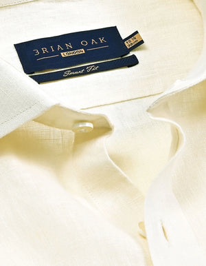 Herren Leinenhemd Creme, leicht, atmungsaktiv - Brian Oak - 3