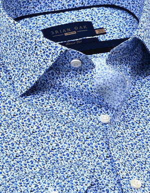 Chemise formelle fleurie bleu clair homme - Brian Oak - 3