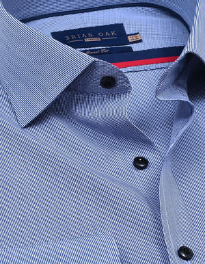 Camisa de Vestir Cuadros Azules Hombre Algodón - Brian Oak - 3