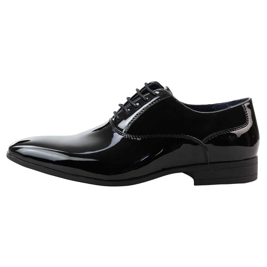 Zapatos de derby de encaje negro para hombres