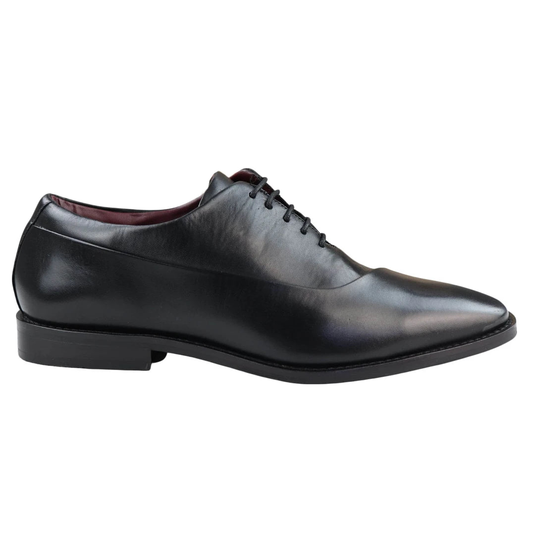 Mens Laced Real Leather Derby Shoes Smart Formal Classic Black Brown