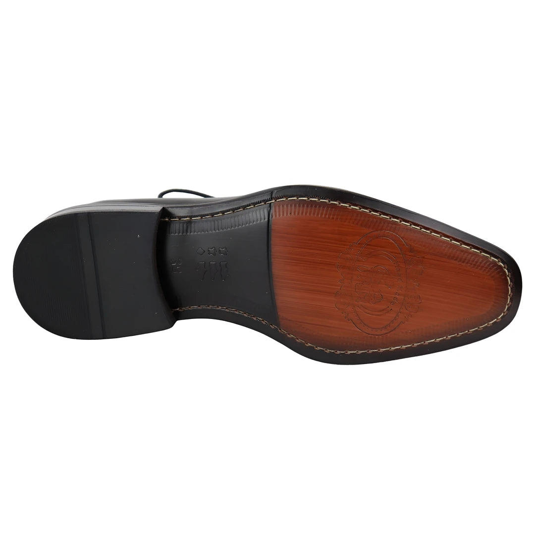 Zapatos Oxford para hombres Leather Black Leede de gamuza