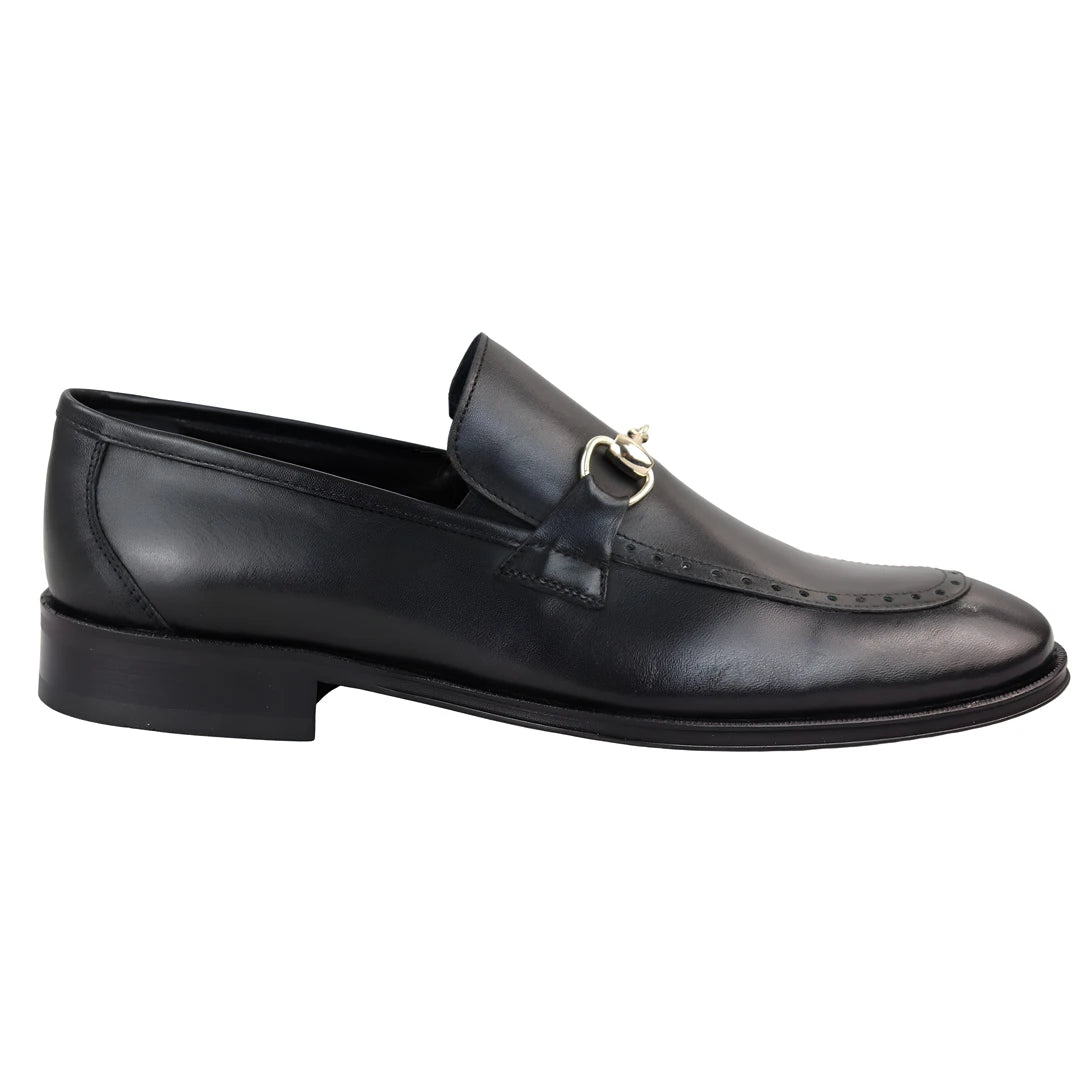 Men's Classic Full Leather Black Moccasin Shoes