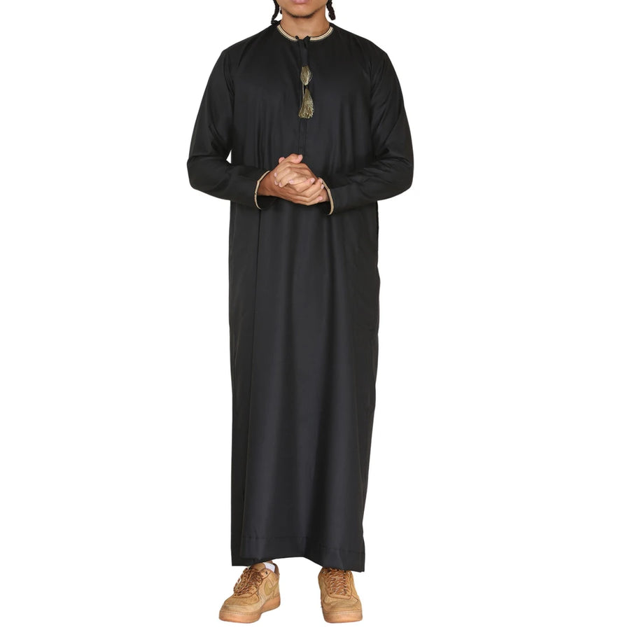 110_thobe_Black_L - 56, 110_thobe_Black_M - 54, 110_thobe_Black_S - 52, 110_thobe_Black_XL - 58, 110_thobe_Black_XXL - 60