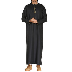 Emirati masculino omani thobe jubba ropa islámica musulmana kaftan eid toba arabra arabsel