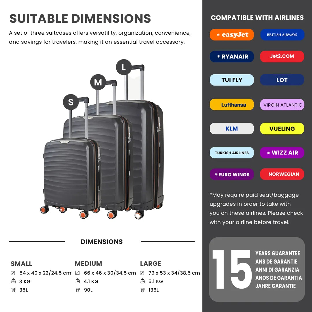 Sunwave - Koffer Erweiterbare Hartschale mit 4 Spinnerrädern