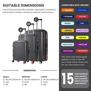 Sunwave - Suitcase Expandable Hard-Shell 4 Spinner Wheels-TruClothing