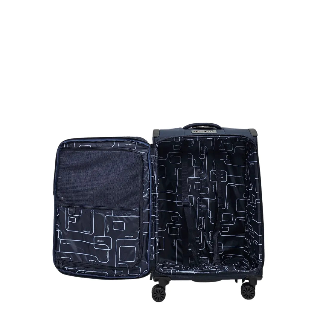 Soft Case Zipped Compartments Suitcase