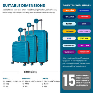 Sunwave - Suitcase Expandable Hard-Shell 4 Spinner Wheels-TruClothing