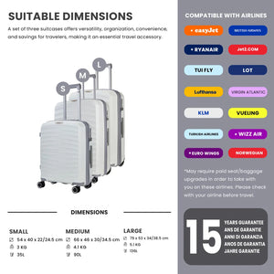 Sunwave - Suitcase Expandable Hard-Shell 4 Spinner Wheels-TruClothing