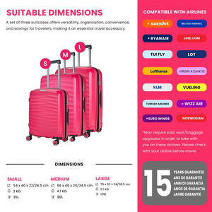 Sunwave - Suitcase Expandable Hard-Shell 4 Spinner Wheels-TruClothing