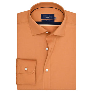 Men's Easy Iron Rust Dress Shirt - Brian Oak - 1