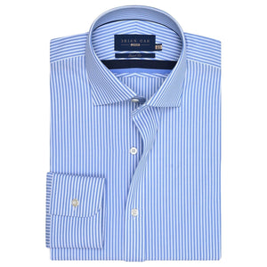 Camicia da Uomo Formale Righe Verticali Blu Cielo - Brian Oak - 1