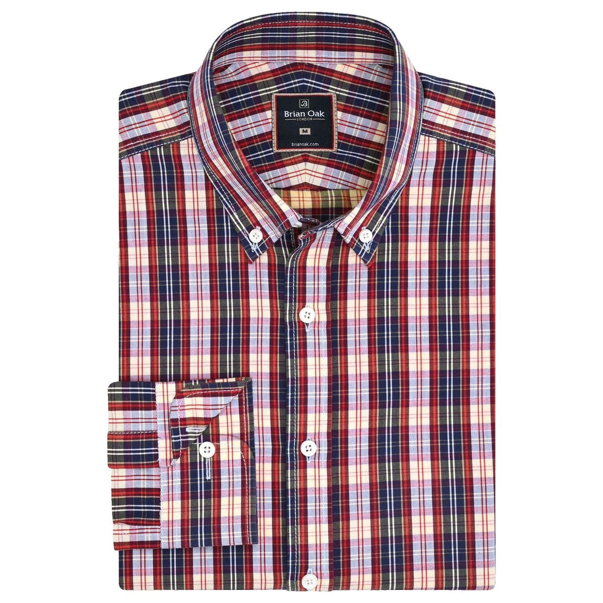 Homme Chemise à carreaux multicolores coton - Brian Oak - 1