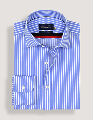 Camicia da Uomo in Cotone Striata Azzurro Cielo - Brian Oak - 2