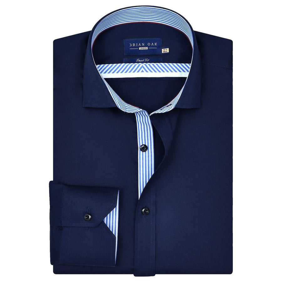 Cămașă Bărbați Bleumarin Designer Elegantă - Brian Oak - 1